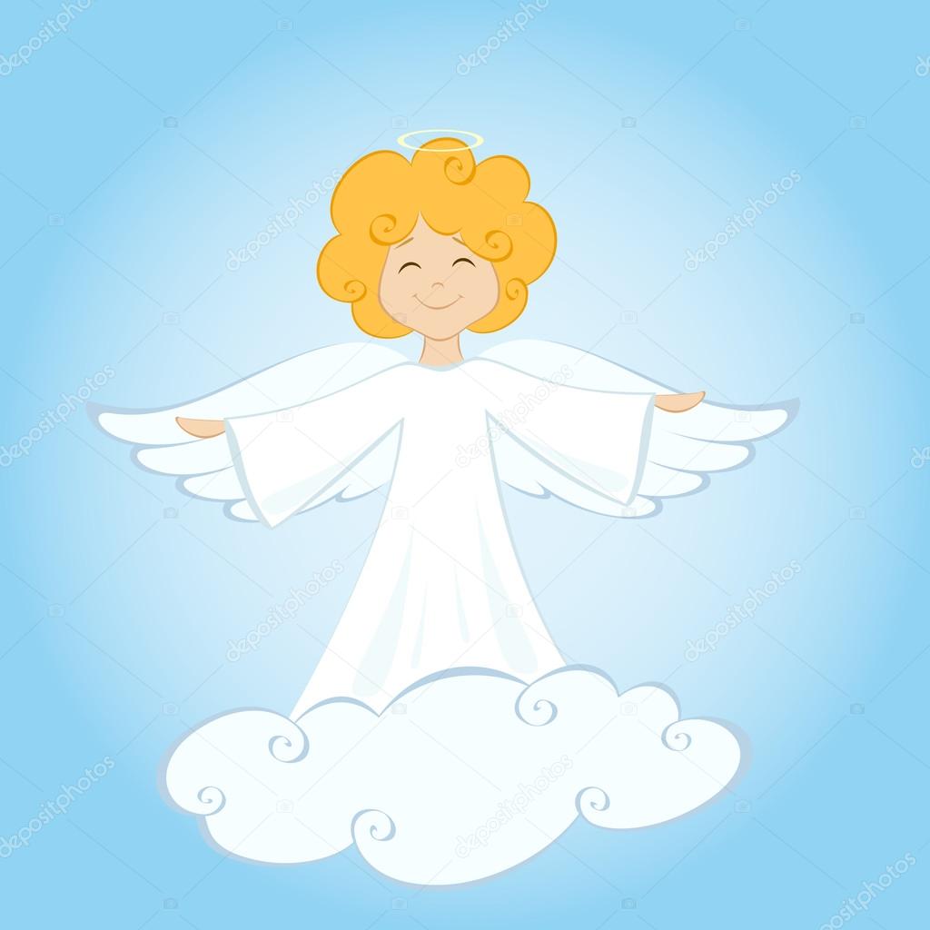 Angel on a cloud