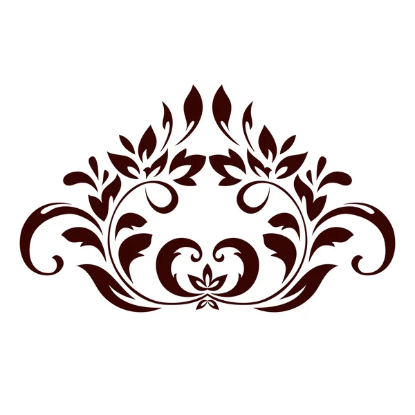 Yaprakları ve swirls ile çiçek süsleme