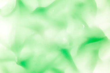 Sıvı krem jöle, köpüklü yeşil mavi kozmetik doku.