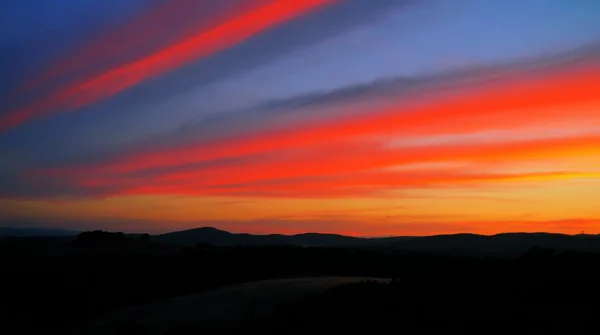 Umbria'daki İtalyan günbatımı — Stok fotoğraf