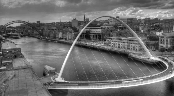 Newcastle monochromatyczne most — Zdjęcie stockowe