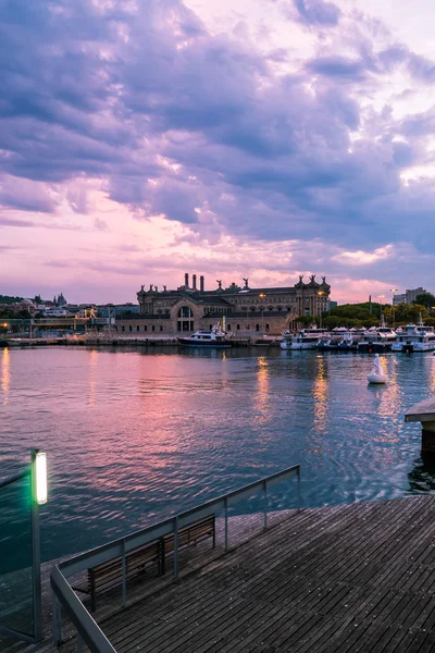 Boats sunset Barca — Stock Photo, Image