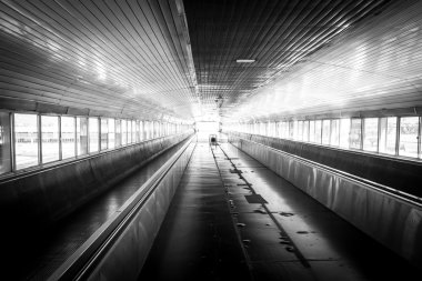 Train walkway BW