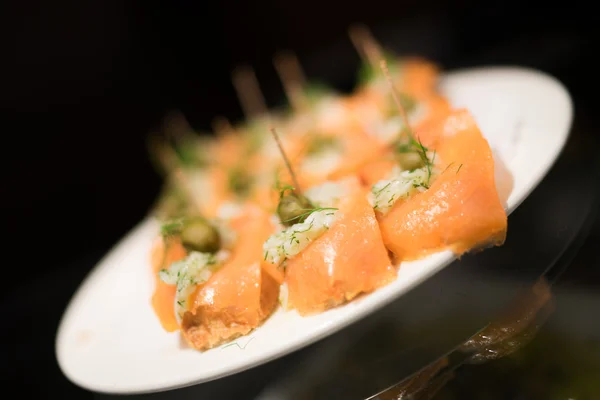 Salmon tapas Barca — Stock Photo, Image