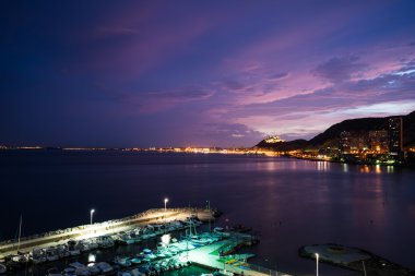 Alicante çarpıcı günbatımı