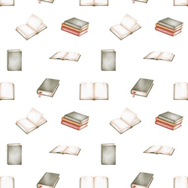 Kusursuz suluboya desenli kitaplar. Kırtasiye, ambalaj, kitap kapakları, posterler, tekstil ve okul koleksiyonları tasarlamak için..