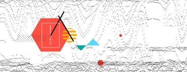 Soyut geometrik arkaplan, farklı geometrik şekillerin kombinasyonu