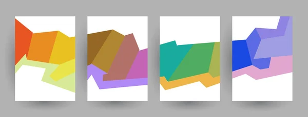 Fond Géométrique Coloré Composition Formes Abstraites — Image vectorielle