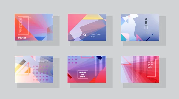 現代の抽象的なカバーセット 抽象的な形の構成 未来的なミニマルデザイン — ストックベクタ