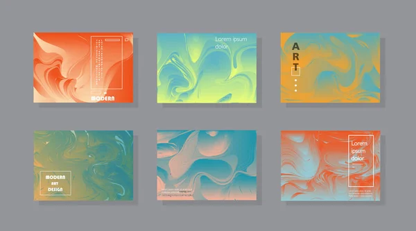 現代の抽象的なカバーセット 抽象的な形の構成 未来的なミニマルデザイン — ストックベクタ