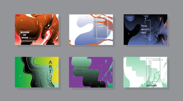 Moderne Abstrakte Einbände Abstrakte Formen Komposition Futuristisches Minimaldesign — Stockvektor