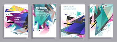 Minimal Vektör tasarımı kapsar. Havalı yarım ton gradyanlar. Gelecek Poster şablonu