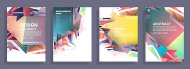 Minimal Vektör tasarımı kapsar. Havalı yarım ton gradyanlar. Gelecek Poster şablonu