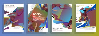 Minimal Vektör tasarımı kapsar. Havalı yarım ton gradyanlar. Gelecek Poster şablonu