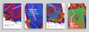 Minimal Vektör tasarımı kapsar. Havalı yarım ton gradyanlar. Gelecek Poster şablonu