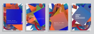 Minimal Vektör tasarımı kapsar. Havalı yarım ton gradyanlar. Gelecek Poster şablonu