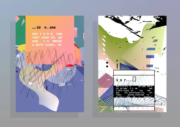 Minimal Vektör tasarımı kapsar. Havalı yarım ton gradyanlar. Gelecek Poster şablonu