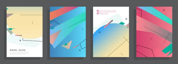 Kryty Šablon Grafickými Geometrickými Prvky Vztahuje Brožury Plakáty Obálky Transparenty — Stockový vektor