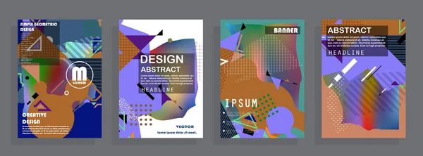 Künstlerisches Cover Design Kreative Farben Hintergründe Trendiges Futuristisches Design — Stockvektor