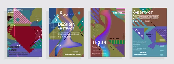 Künstlerisches Cover Design Kreative Farben Hintergründe Trendiges Futuristisches Design — Stockvektor