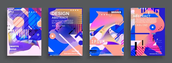 Künstlerisches Cover Design Kreative Farben Hintergründe Trendiges Futuristisches Design — Stockvektor