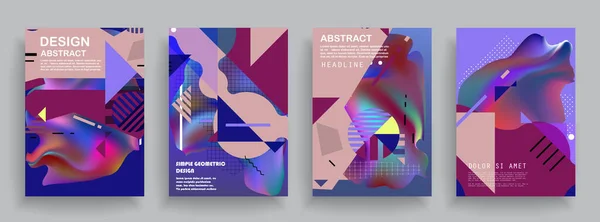 Künstlerisches Cover Design Kreative Farben Hintergründe Trendiges Futuristisches Design — Stockvektor