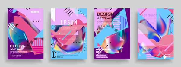 Künstlerisches Cover Design Kreative Farben Hintergründe Trendiges Futuristisches Design — Stockvektor