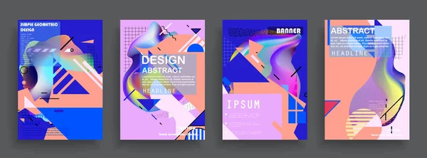 Künstlerisches Cover Design Kreative Farben Hintergründe Trendiges Futuristisches Design — Stockvektor