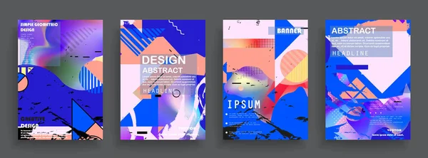 Künstlerisches Cover Design Kreative Farben Hintergründe Trendiges Futuristisches Design — Stockvektor