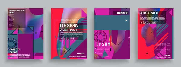 Künstlerisches Cover Design Kreative Farben Hintergründe Trendiges Futuristisches Design — Stockvektor