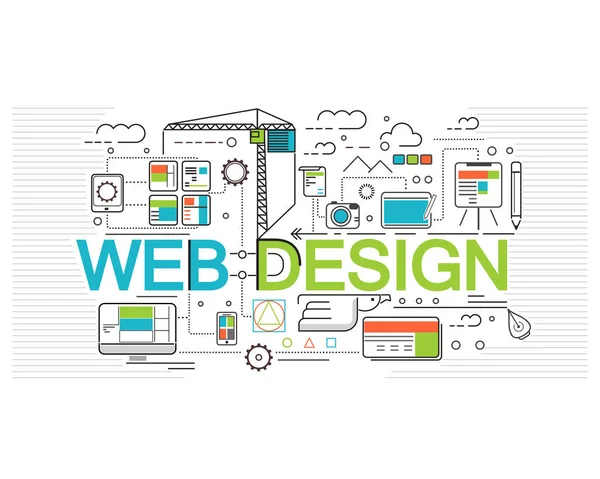 Şablon broşürleri, el ilanları, iş sunumları. Modern düz çizgi biçimi.