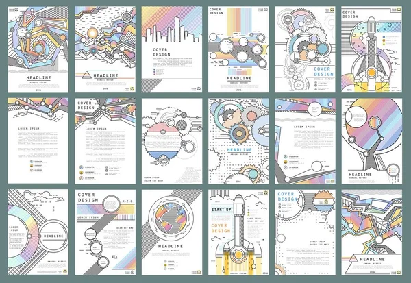 Büyük bir a4 biçimi. Yaratıcı sunum şablonları. Kartlar, broşürler, el ilanları, sayfalar, yıllık iş raporları için kapak tasarımı. Farklı süreçlerin soyut görüntülenmesi