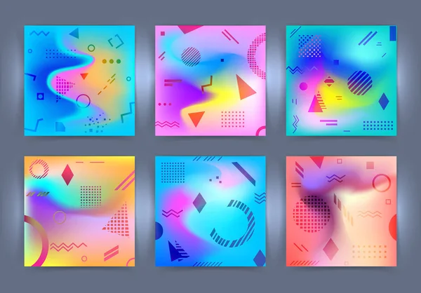 Sıvı Renk Arkaplan Tasarımı Gelecekçi Tasarım Posterleri — Stok Vektör