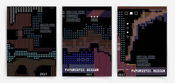 Künstlerisches Cover Design Kreative Farben Hintergründe Trendiges Futuristisches Design — Stockvektor