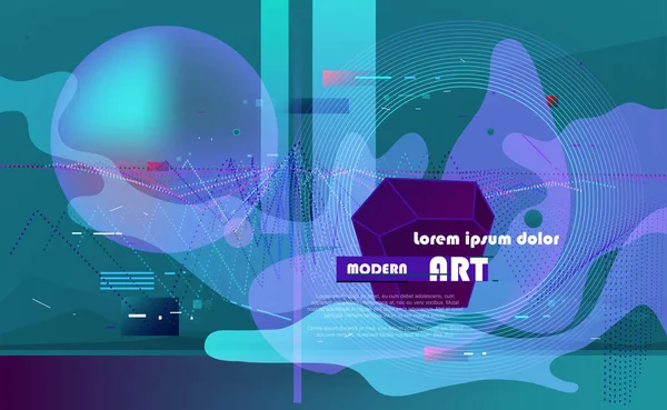 Soyut geometrik arkaplan, farklı geometrik şekillerin kombinasyonu