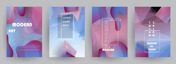 Cover Vorlagen Mit Grafischen Geometrischen Elementen Anwendbar Für Broschüren Poster — Stockvektor