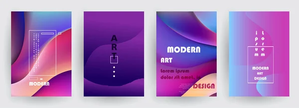 Artistieke Covers Ontwerp Creatieve Kleuren Achtergronden Trendy Futuristische Vormgeving — Stockvector