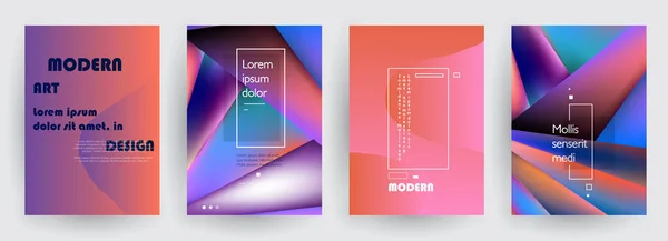 Cubre Diseño Artístico Fondos Colores Creativos Diseño Futurista Moda — Vector de stock