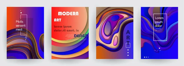 Kunstnerisk Dækker Design Kreative Farver Baggrunde Trendy Futuristisk Design – Stock-vektor