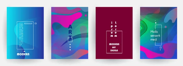 Künstlerisches Cover Design Kreative Farben Hintergründe Trendiges Futuristisches Design — Stockvektor