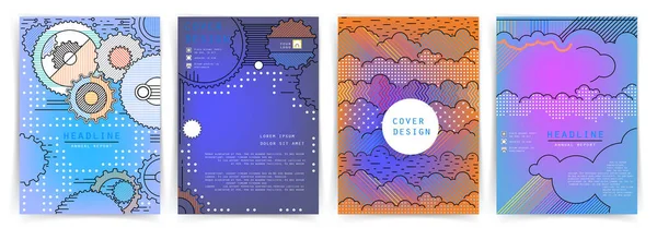 Künstlerisches Cover Design Kreative Farben Hintergründe Trendiges Futuristisches Design — Stockvektor