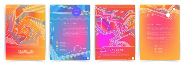 Künstlerisches Cover Design Kreative Farben Hintergründe Trendiges Futuristisches Design — Stockvektor