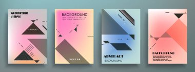 Kapak broşürü tasarımı, yıllık rapor, el ilanı, düz tasarım, renkli soyut arkaplan, vektör.