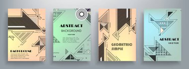 Kapak broşürü tasarımı, yıllık rapor, el ilanı, düz tasarım, renkli soyut arkaplan, vektör.