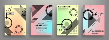 Kapak broşürü tasarımı, yıllık rapor, el ilanı, düz tasarım, renkli soyut arkaplan, vektör.