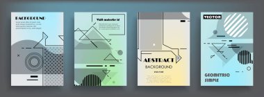 Renkli üçgen geometrik Broşür Broşürü Yıllık rapor şablonu tasarımı, kitap kapağı tasarımı