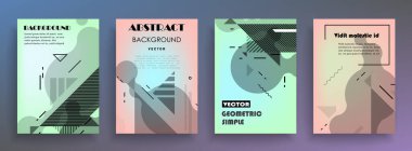 Renkli üçgen geometrik Broşür Broşürü Yıllık rapor şablonu tasarımı, kitap kapağı tasarımı