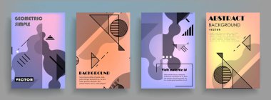 Renkli üçgen geometrik Broşür Broşürü Yıllık rapor şablonu tasarımı, kitap kapağı tasarımı