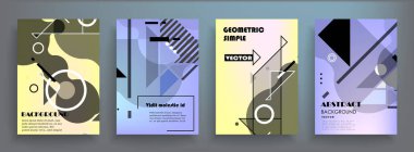 Renkli üçgen geometrik Broşür Broşürü Yıllık rapor şablonu tasarımı, kitap kapağı tasarımı