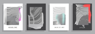 Renkli üçgen geometrik Broşür Broşürü Yıllık rapor şablonu tasarımı, kitap kapağı tasarımı